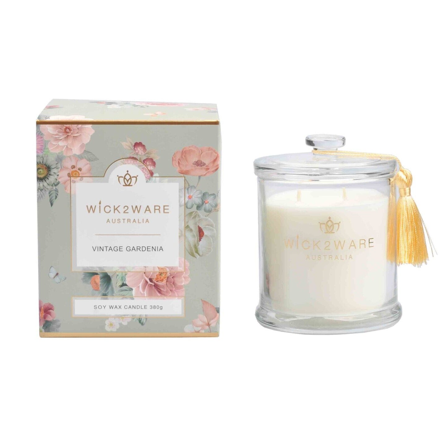 Wick2Ware Australia Scented Candle Vintage Gardenia 380g
