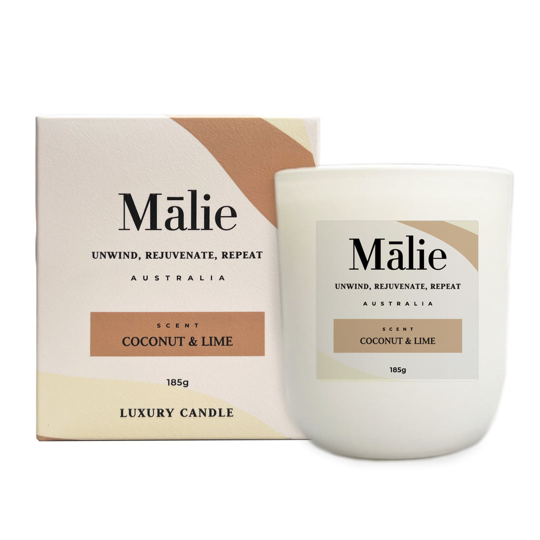 Malie Coconut & Lime Luxury Soy Candle 185g