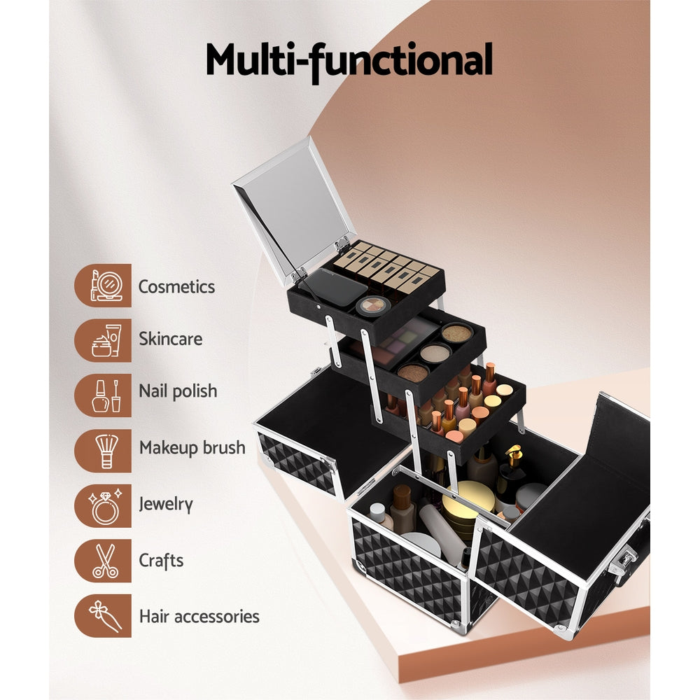 Embellir Large Beauty Case Diamond Black