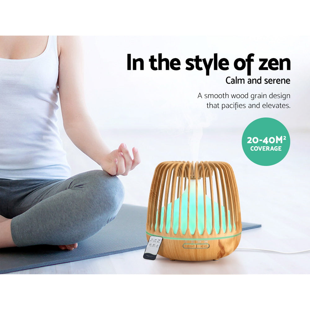 Aroma Diffuser 500ML 4-in-1 Light Wood