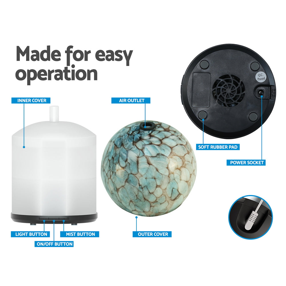 Opaque Aroma Diffuser Aromatherapy Glass 240ml