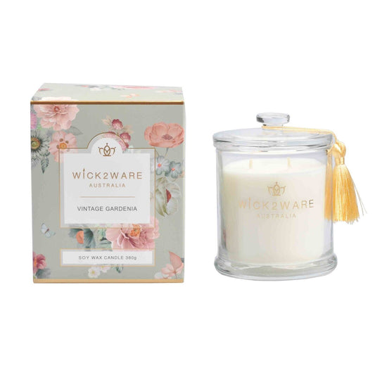 Wick2Ware Australia Scented Candle Vintage Gardenia 380g