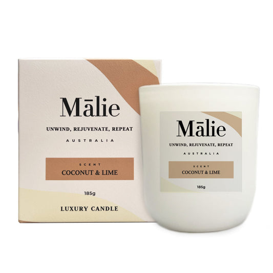 Malie Coconut & Lime Luxury Soy Candle 185g