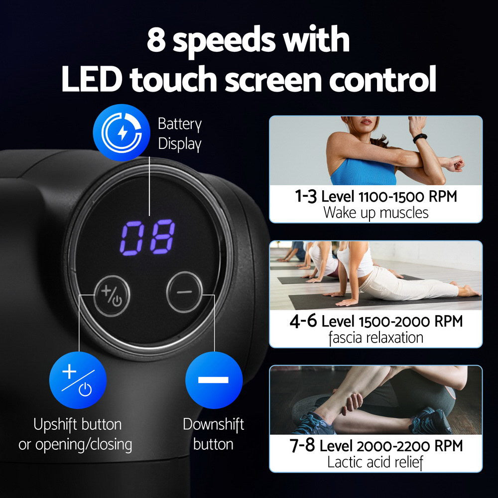 Massage Gun 8 Speed 4 Heads Vibration