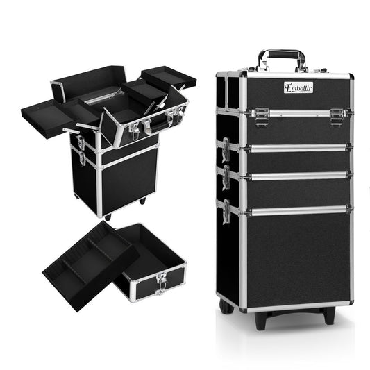 Embellir Beauty Trolley Organiser Case Black