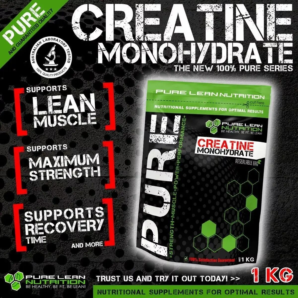 Creatine Monohydrate Powder Micronised Supplement 1KG