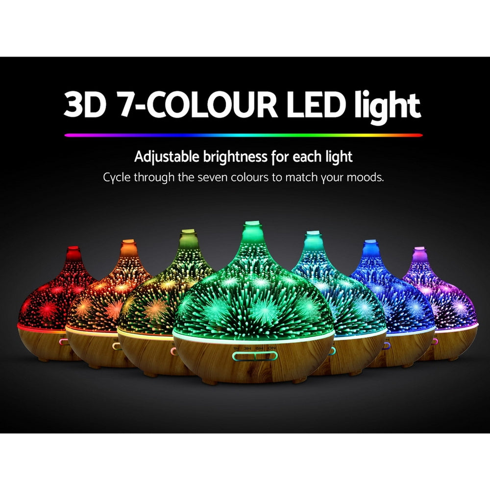 Aroma Diffuser 4-in-1 3D Glass 400ml