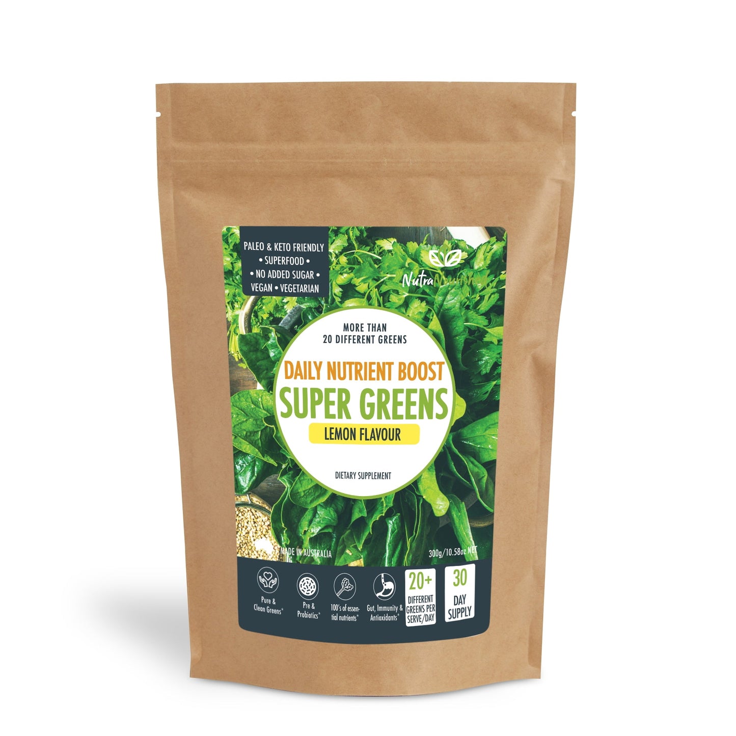 Super Greens Powder - Energising Superfood Blend - 300g