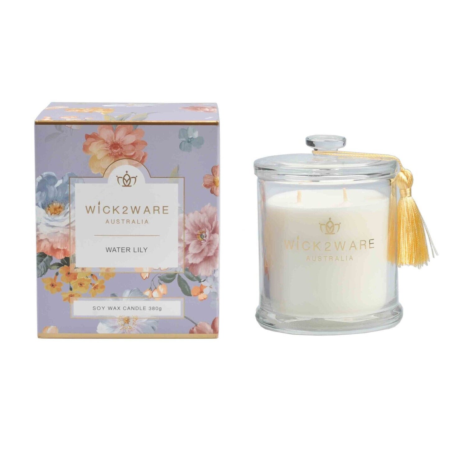 Wick2Ware Australia Scented Candle Water Lily 380g