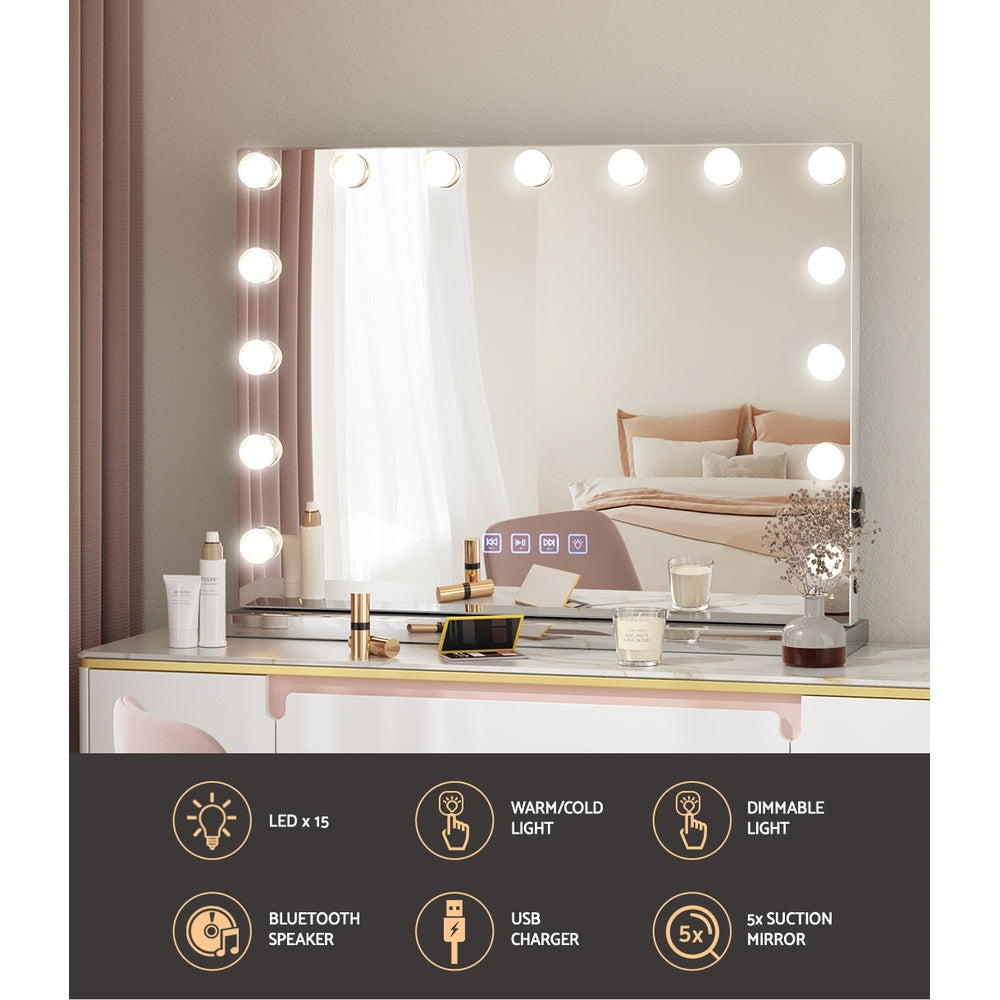 Embellir Bluetooth LED Makeup Mirror 58x46cm